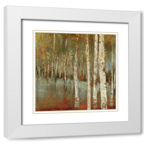 Along the Path I White Modern Wood Framed Art Print with Double Matting by Pearce, Allison