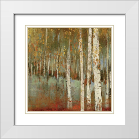 Along the Path I White Modern Wood Framed Art Print with Double Matting by Pearce, Allison
