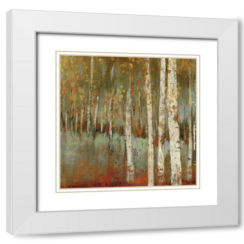 Along the Path I White Modern Wood Framed Art Print with Double Matting by Pearce, Allison