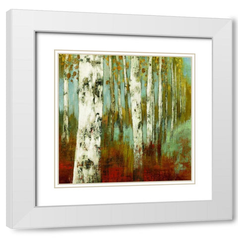 Along the Path II White Modern Wood Framed Art Print with Double Matting by Pearce, Allison