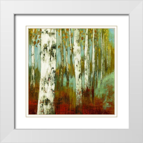 Along the Path II White Modern Wood Framed Art Print with Double Matting by Pearce, Allison