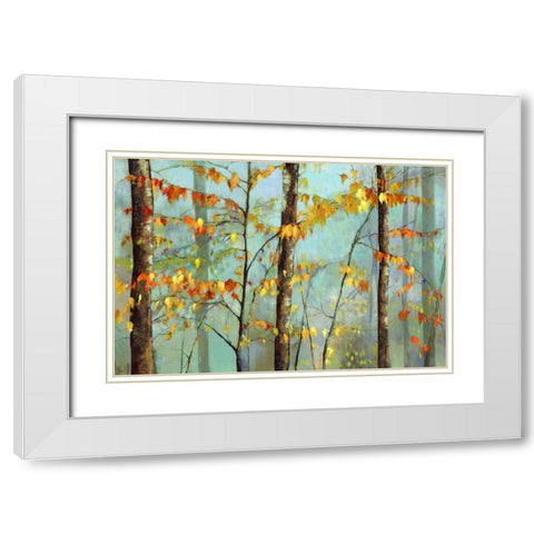 Delicate Branches White Modern Wood Framed Art Print with Double Matting by Pearce, Allison
