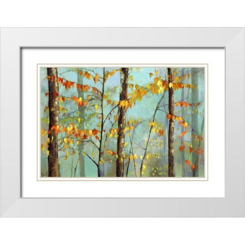 Delicate Branches White Modern Wood Framed Art Print with Double Matting by Pearce, Allison
