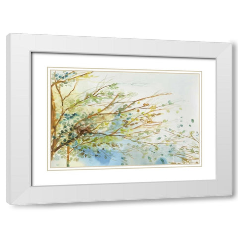 Windblown White Modern Wood Framed Art Print with Double Matting by Pearce, Allison