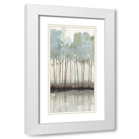 Woodland Hues II White Modern Wood Framed Art Print with Double Matting by Pearce, Allison