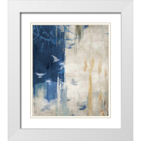 Unquiet Stone I White Modern Wood Framed Art Print with Double Matting by PI Galerie
