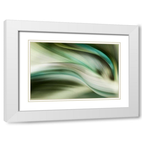Spring Air White Modern Wood Framed Art Print with Double Matting by PI Galerie