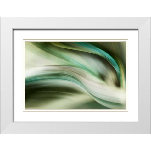 Spring Air White Modern Wood Framed Art Print with Double Matting by PI Galerie