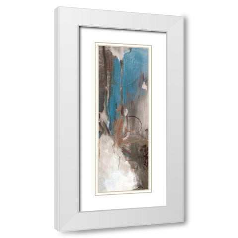 Infinite Currents IV White Modern Wood Framed Art Print with Double Matting by PI Galerie