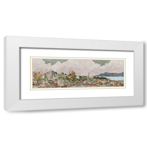 San Francisco White Modern Wood Framed Art Print with Double Matting by PI Galerie