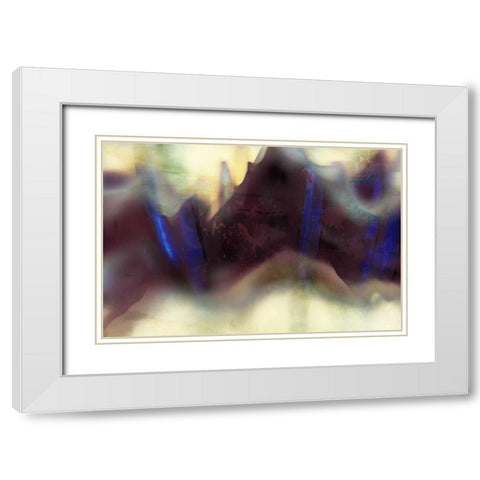 Wave I White Modern Wood Framed Art Print with Double Matting by PI Galerie