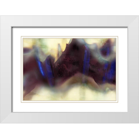 Wave I White Modern Wood Framed Art Print with Double Matting by PI Galerie