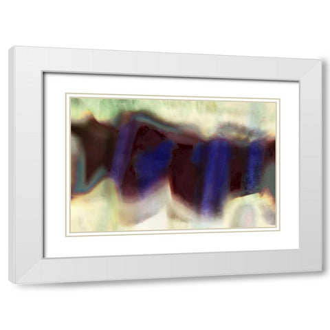 Wave II White Modern Wood Framed Art Print with Double Matting by PI Galerie