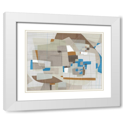 Somatic Beat I White Modern Wood Framed Art Print with Double Matting by PI Galerie