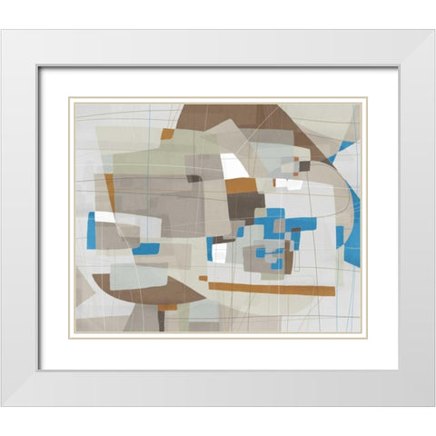Somatic Beat I White Modern Wood Framed Art Print with Double Matting by PI Galerie