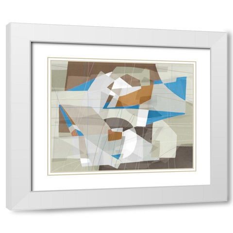Somatic Beat II White Modern Wood Framed Art Print with Double Matting by PI Galerie