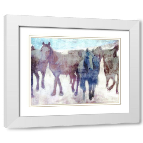 Calgary Stampede White Modern Wood Framed Art Print with Double Matting by PI Galerie