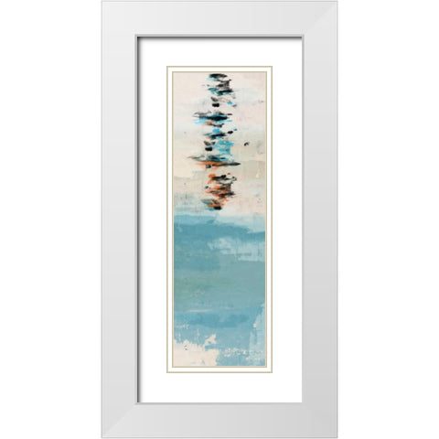 Modern Strokes I White Modern Wood Framed Art Print with Double Matting by PI Galerie