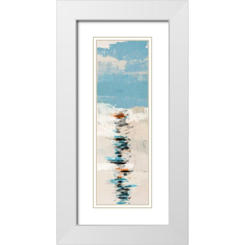 Modern Strokes II White Modern Wood Framed Art Print with Double Matting by PI Galerie