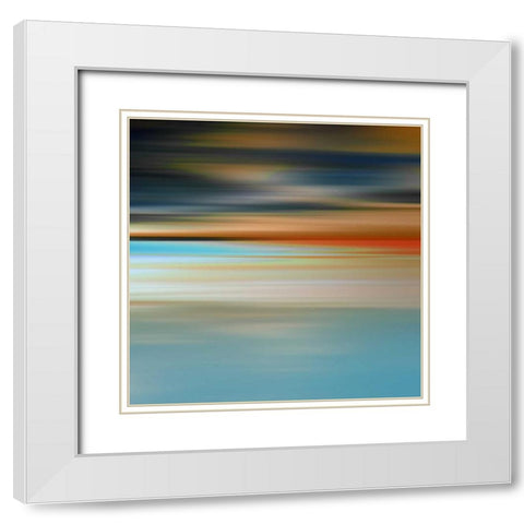 Blurred Landscape II White Modern Wood Framed Art Print with Double Matting by PI Galerie