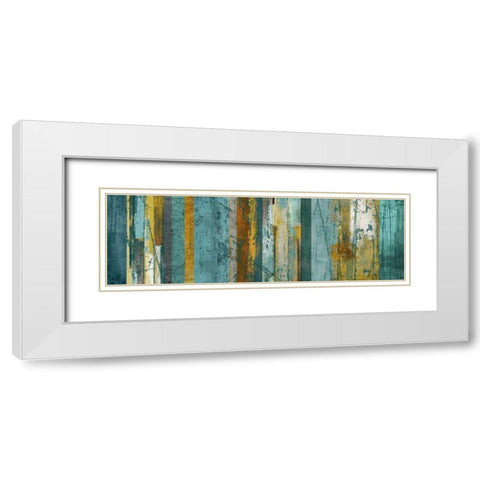 Paneled Landscapes II White Modern Wood Framed Art Print with Double Matting by PI Galerie