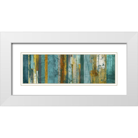 Paneled Landscapes II White Modern Wood Framed Art Print with Double Matting by PI Galerie