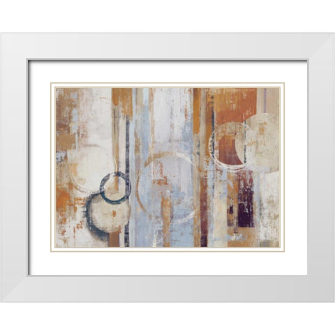 Modern Bouquet II White Modern Wood Framed Art Print with Double Matting by PI Galerie