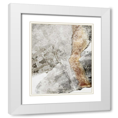 Merge White Modern Wood Framed Art Print with Double Matting by PI Galerie