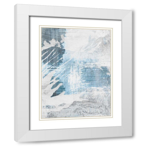 Intergrated  White Modern Wood Framed Art Print with Double Matting by PI Galerie