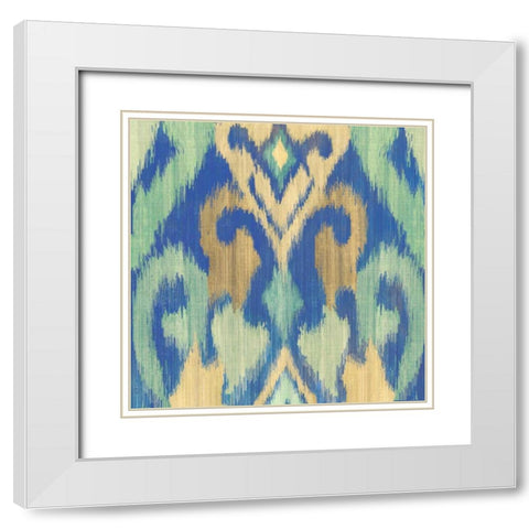 Mosaic  White Modern Wood Framed Art Print with Double Matting by PI Galerie