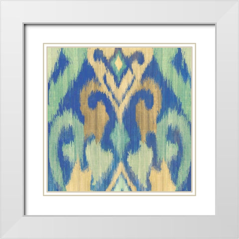 Mosaic  White Modern Wood Framed Art Print with Double Matting by PI Galerie
