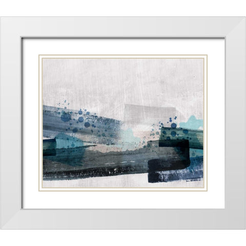 Crush White Modern Wood Framed Art Print with Double Matting by PI Galerie