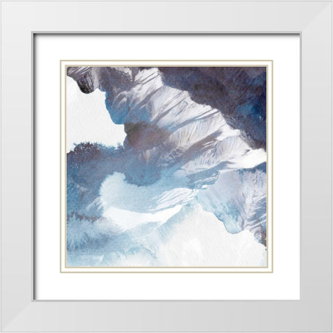 Blue Canyon  White Modern Wood Framed Art Print with Double Matting by PI Galerie