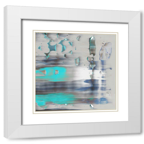 Blue Swim II White Modern Wood Framed Art Print with Double Matting by PI Galerie