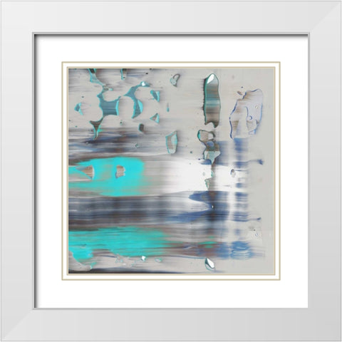 Blue Swim II White Modern Wood Framed Art Print with Double Matting by PI Galerie