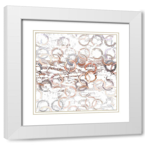 Links White Modern Wood Framed Art Print with Double Matting by PI Galerie