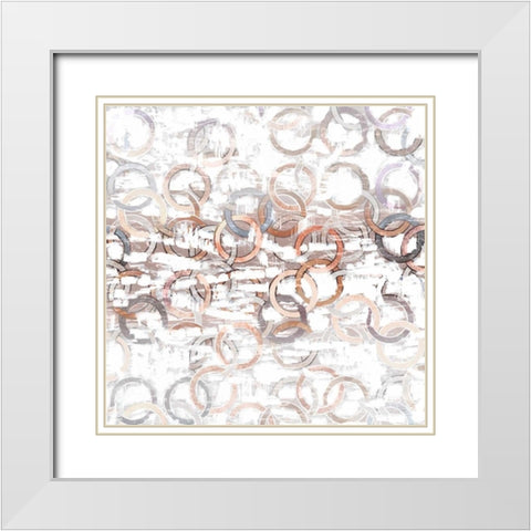 Links White Modern Wood Framed Art Print with Double Matting by PI Galerie