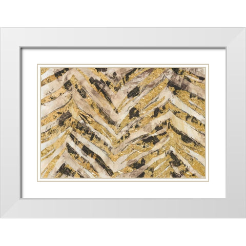 New Zebra I White Modern Wood Framed Art Print with Double Matting by PI Galerie