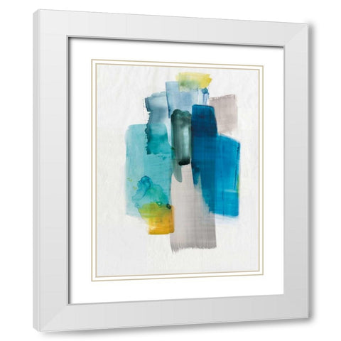 Paper Magic White Modern Wood Framed Art Print with Double Matting by PI Galerie