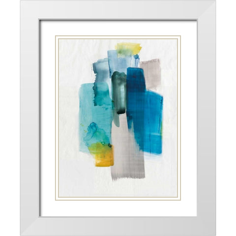 Paper Magic White Modern Wood Framed Art Print with Double Matting by PI Galerie