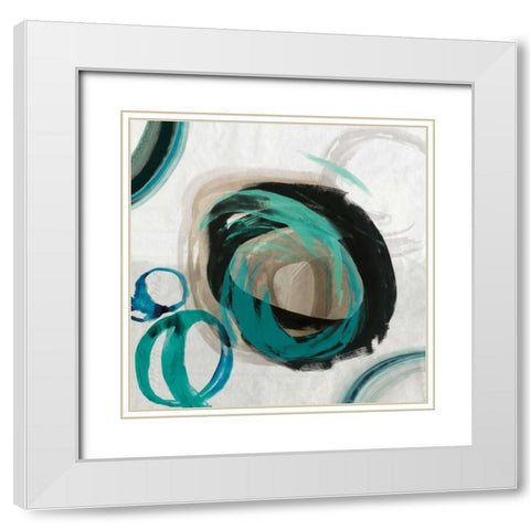 Play II White Modern Wood Framed Art Print with Double Matting by PI Galerie
