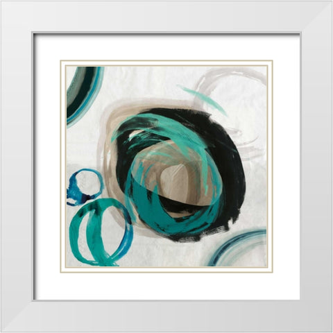 Play II White Modern Wood Framed Art Print with Double Matting by PI Galerie