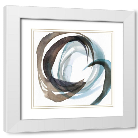 Overture I White Modern Wood Framed Art Print with Double Matting by PI Galerie