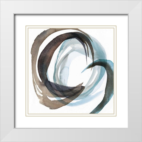Overture I White Modern Wood Framed Art Print with Double Matting by PI Galerie