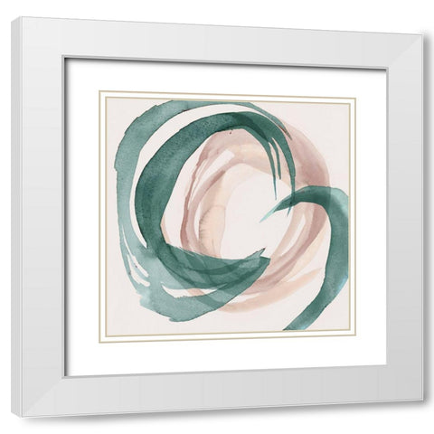Overture I  White Modern Wood Framed Art Print with Double Matting by PI Studio