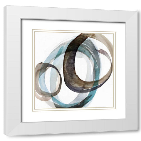 Overture II White Modern Wood Framed Art Print with Double Matting by PI Galerie
