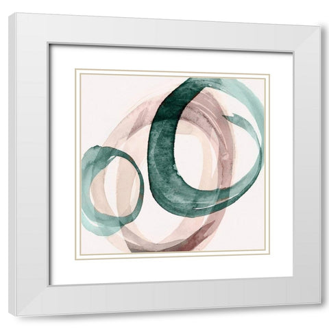 Overture II  White Modern Wood Framed Art Print with Double Matting by PI Studio