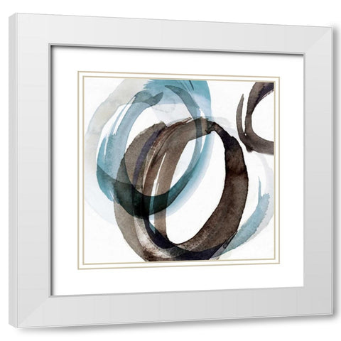 Overture III White Modern Wood Framed Art Print with Double Matting by PI Galerie