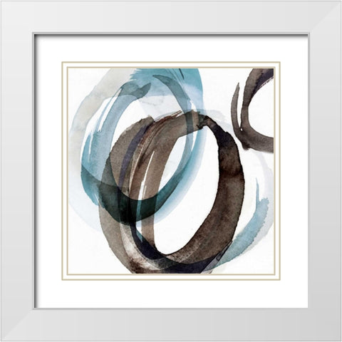 Overture III White Modern Wood Framed Art Print with Double Matting by PI Galerie