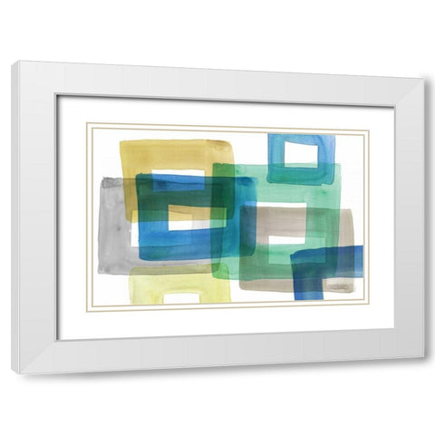 Rodeo I White Modern Wood Framed Art Print with Double Matting by PI Galerie